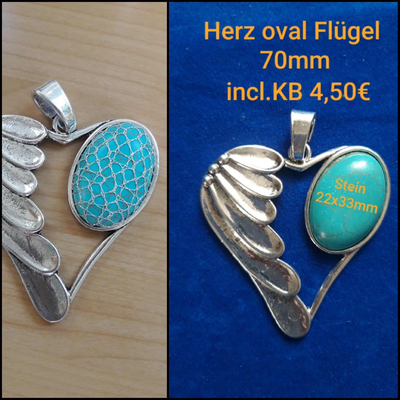 Herz oval Flügel